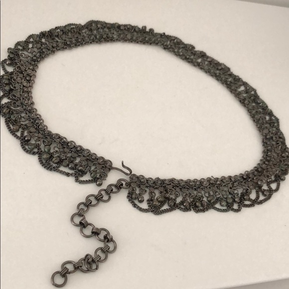 BELT NWOT UNIQUE METAL BELT (COLOR IS GUNMETAL) - Picture 2 of 7